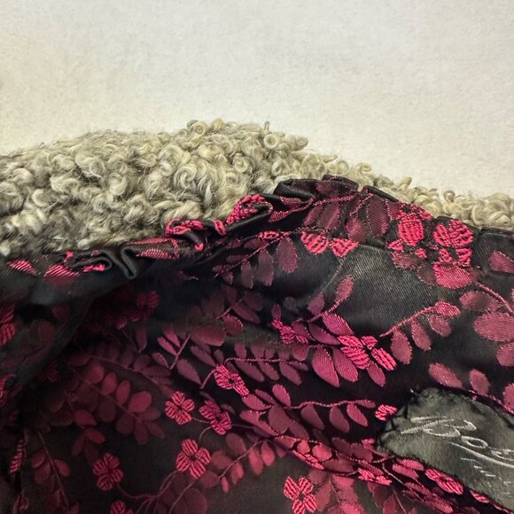 Vintage 60s Boerner's Curly Lamb Fur Coat Womens Size S? Gray Classic Winter - Picture 8 of 15